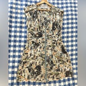 paper doll Zip Front Floral Dress
